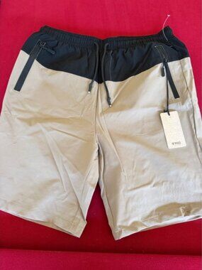 Craft Men's Two-Tone Black & Tan Athletic Shorts